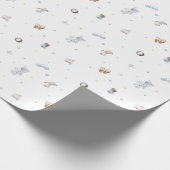 Laat het avontuur beginnen Boy Baby Speelgoed Baby Cadeaupapier (Hoek)