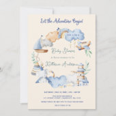 Laat het avontuur beginnen Boy Baby Speelgoed Baby Kaart (Voorkant)