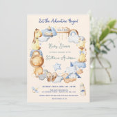 Laat het avontuur beginnen Boy Baby Speelgoed Baby Kaart (Staand voorkant)