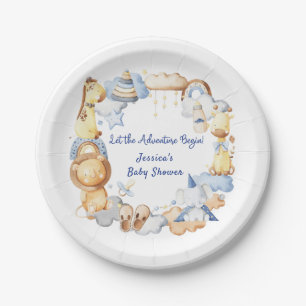 Laat het avontuur beginnen Boy Baby Speelgoed Baby Papieren Bordje