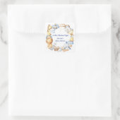 Laat het avontuur beginnen Boy Baby Speelgoed Baby Vierkante Sticker (Tas)