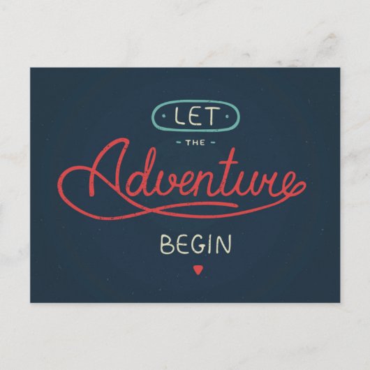 Laat het avontuur beginnen briefkaart (Voorkant)
