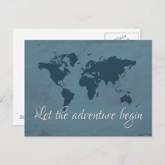 Laat het avontuur beginnen briefkaart (Voorkant / Achterkant)