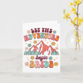 Laat het avontuur beginnen bruid bruiloft aankondi kaart (Gele Bloem)