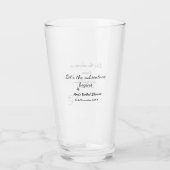 laat het avontuur beginnen bruids douche voeg naam glas (Achterkant)