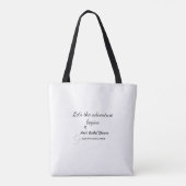 laat het avontuur beginnen bruids douche voeg naam tote bag (Achterkant)