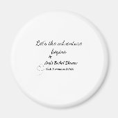 laat het avontuur beginnen bruidsmeisjesfeest voeg magneet (Voorkant)