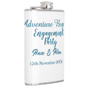 laat het avontuur beginnen bruiloft naam da heupfles (Rechts)