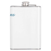 laat het avontuur beginnen bruiloft naam da heupfles (Achterkant)