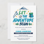 Laat het avontuur beginnen! Camping Baby shower Kaart (Voorkant)