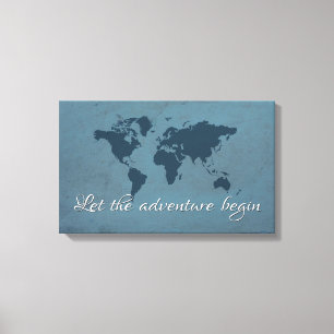 Laat het avontuur beginnen canvas afdruk