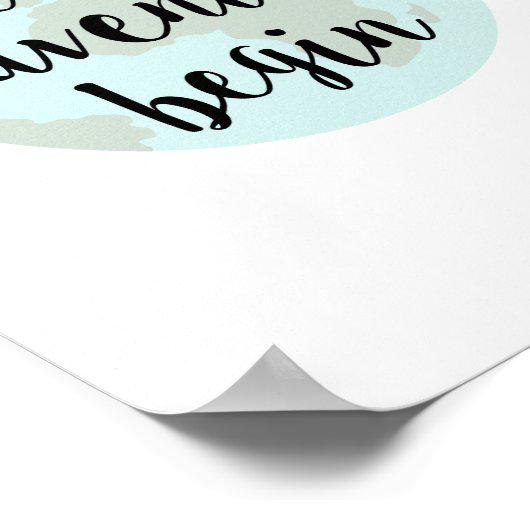 Laat het avontuur beginnen de Druk van de Kunst va Poster (Hoek)