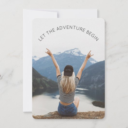 Laat het Avontuur beginnen de Partij van de Foto F Kaart (Voorkant)