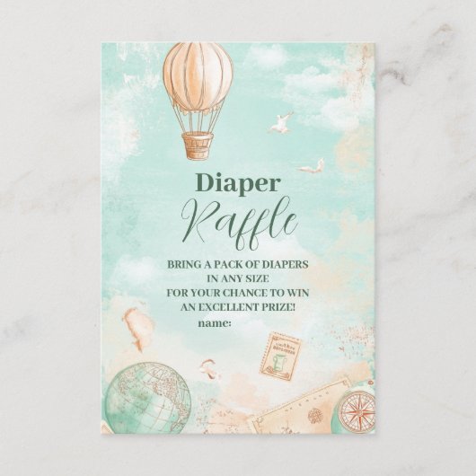 Laat het avontuur beginnen Diapper Raffle Informatiekaartje (Voorkant)