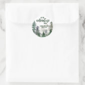 Laat het avontuur beginnen! Douche Favor Gift Ronde Sticker (Tas)