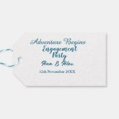 laat het avontuur beginnen engagement party naam d cadeaulabel (Achterkant Horizontaal)