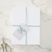 laat het avontuur beginnen engagement party naam d cadeaulabel (Met Touw)