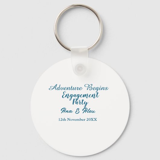 laat het avontuur beginnen engagement party naam d sleutelhanger (Voorkant)
