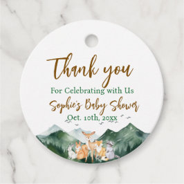 Laat het avontuur beginnen Forest Baby shower Bedankjes Labels