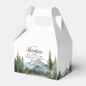 Laat het avontuur beginnen Forest Rustic Baby show Bedankdoosjes (Achterkant)