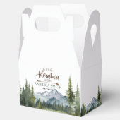 Laat het avontuur beginnen Forest Rustic Baby show Bedankdoosjes (Geopend)