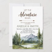 Laat het avontuur beginnen Forest Rustic Baby show Kaart (Voorkant)