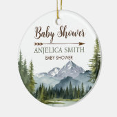 Laat het avontuur beginnen Forest Rustic Baby show Keramisch Ornament (Links)