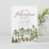 Laat het avontuur beginnen Genderneutraal Baby sho Kaart (Staand voorkant)