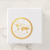 Laat het avontuur beginnen Golden Globe  Baby Show Bedankjes Labels (Met doos)