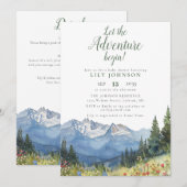Laat het avontuur beginnen in één Baby shower Kaart (Voorkant / Achterkant)