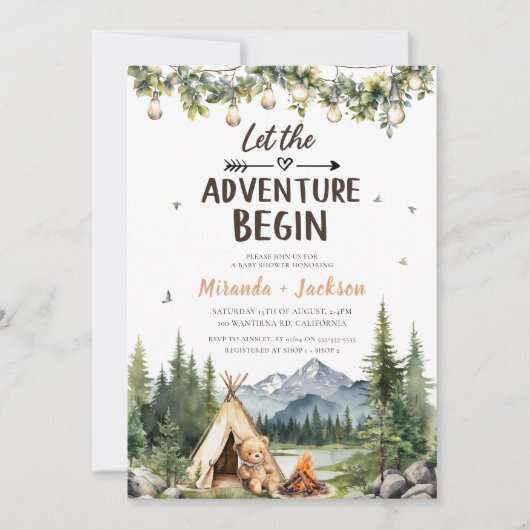 Laat het avontuur beginnen kaart (Voorkant)