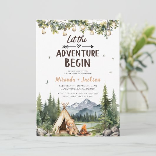 Laat het avontuur beginnen kaart (Staand voorkant)