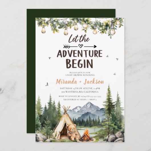 Laat het avontuur beginnen kaart (Voorkant / Achterkant)