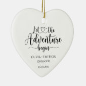 Laat het avontuur beginnen keramisch ornament (Rechts)