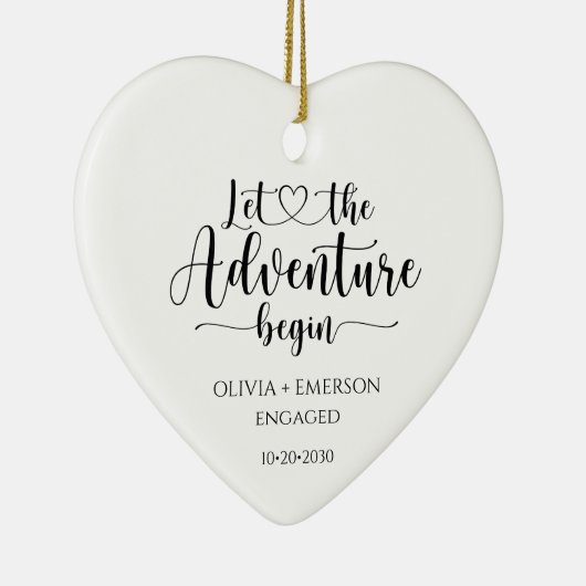 Laat het avontuur beginnen keramisch ornament (Rechts)