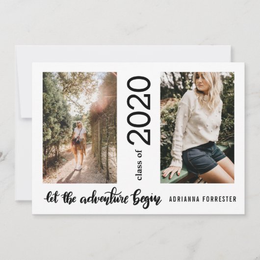 Laat het avontuur beginnen Klasse van 2020 Afstude Kaart (Voorkant)