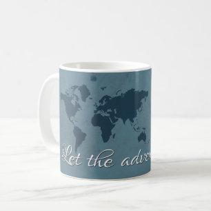 Laat het avontuur beginnen koffiemok