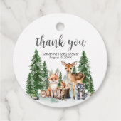 Laat het avontuur beginnen met Baby shower Bedankjes Labels (Voorkant)