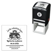 Laat het avontuur beginnen met bruiloft rubberen s  zelfinktende stempel (In situ)