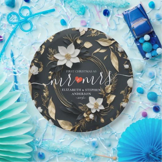 Laat het avontuur beginnen met de blauwe gouden br papieren bordje (Feest)