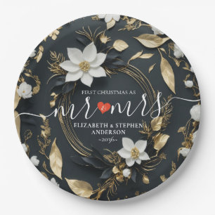 Laat het avontuur beginnen met de blauwe gouden br papieren bordje