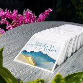 Laat het avontuur beginnen met de blauwe gouden br servet