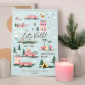 Laat het avontuur beginnen met de roze roze retrof kalender