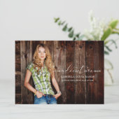 Laat het avontuur beginnen met foto Afstuderen Aankondiging (Staand voorkant)