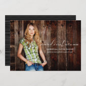 Laat het avontuur beginnen met foto Afstuderen Aankondiging (Voorkant / Achterkant)