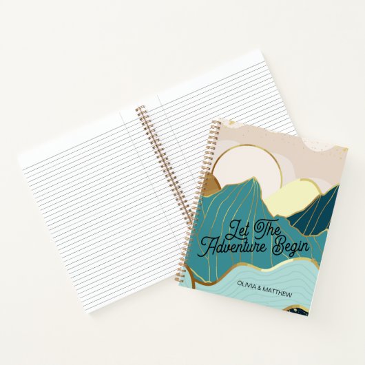 Laat het avontuur beginnen met gepersonaliseerde r notitieboek (Binnen)