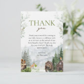 Laat het avontuur beginnen met het Baby shower van Bedankkaart (Staand voorkant)