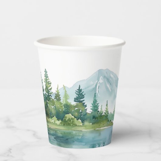 Laat het avontuur beginnen met het Baby showers va Papieren Bekers (Voorkant)