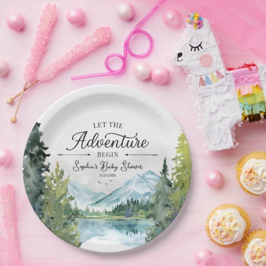 Laat het avontuur beginnen met het Baby showers va Papieren Bordje (Feest)