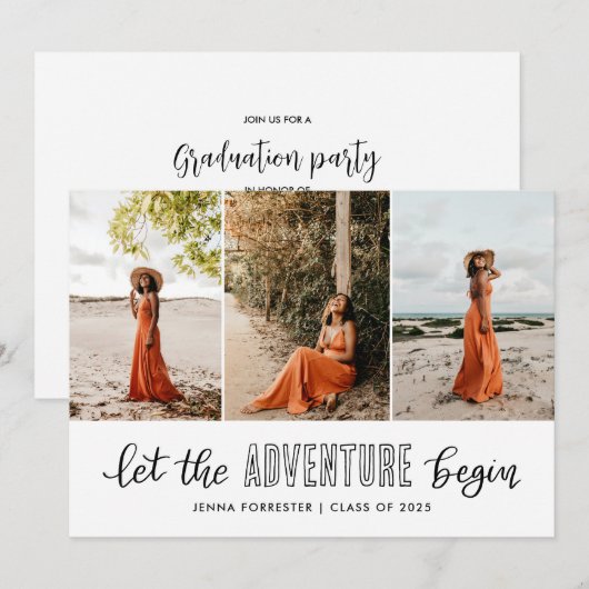 Laat het avontuur beginnen met het script | Afstud Kaart (Voorkant / Achterkant)